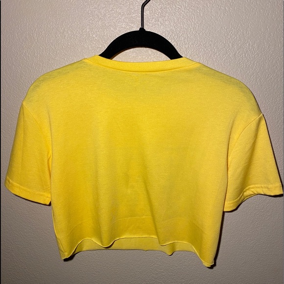 Cactus Design Yellow Crop Top - Picture 2 of 2